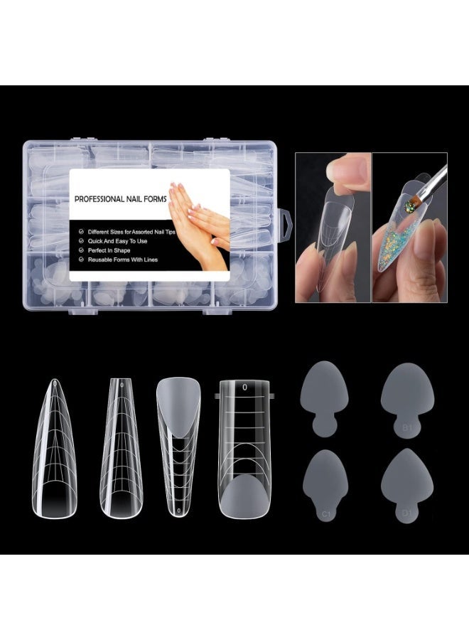 NMKL38 288PCS Dual Nail Form with French Silicone Sticker Reusable Dual System Mold Kit for Nail French Line Guides Manicure Tool - Image 2